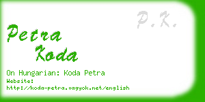 petra koda business card
